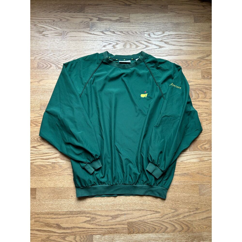 VTG MASTERS AUGUSTA NATIONAL GOLF SHOP SLAZENGER PULLOVER WINDBREAKER GREEN XL